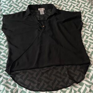 Soulmates Sheer Black Blouse Top Size M